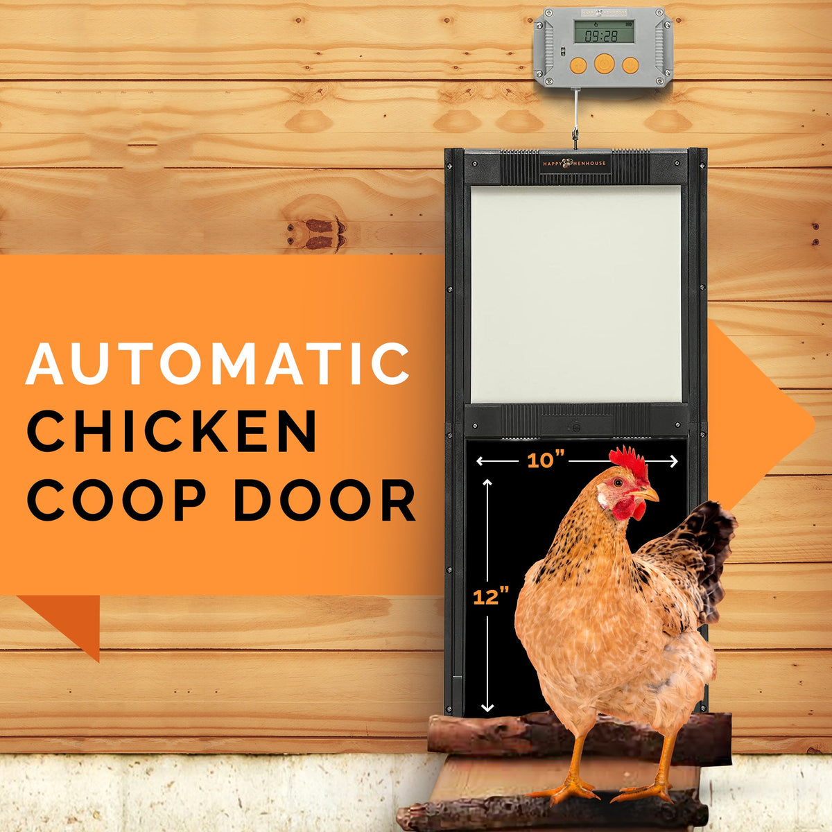 Automatic Chicken Coop Door Opener Kit - Timer and Light Sensor