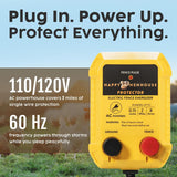 Electric Fence Charger | Energizer for Wire, Poultry Netting, Goats, Chickens, Deer, Pet | 110V AC Unit | 0.25J - 2 Miles / 8 Acres | Hot Wire Fence for Gardens (watts, 0.25)