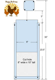 chicken coop door opener size